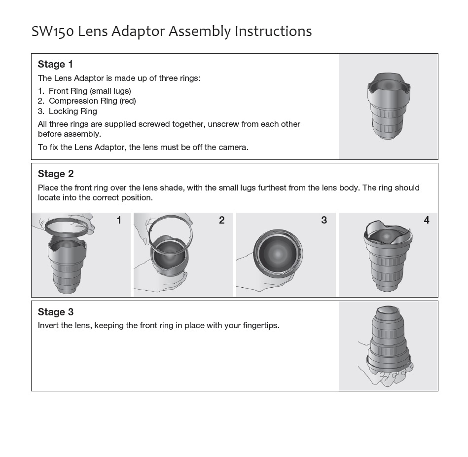 Lens Adapter instructions